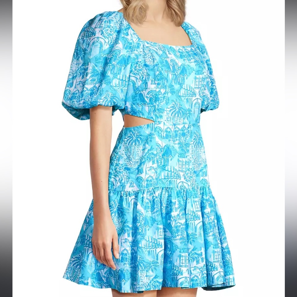 Lilly Pulitzer Kylanne Elbow Sleeve Linen Mini Dress
